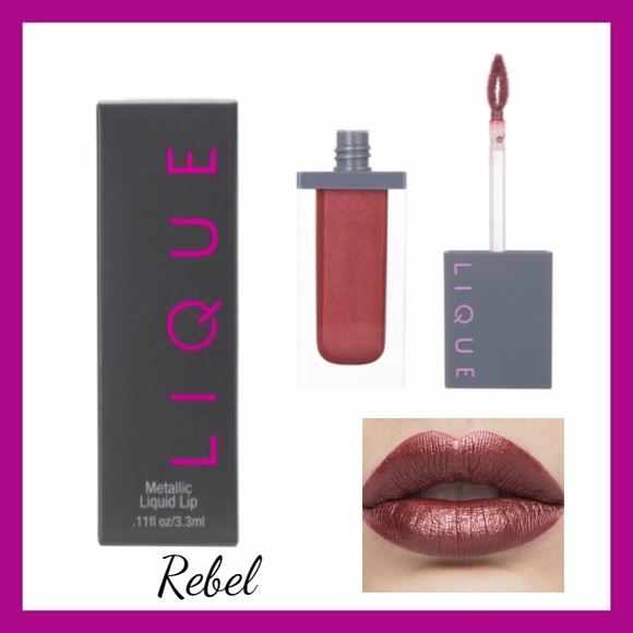 LIQUE Other - LIQUE Metallic Liquid Lipstick NIB Color REBEL